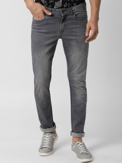 

Peter England Casuals Men Grey Slim Fit Mid-Rise Clean Look Stretchable Jeans