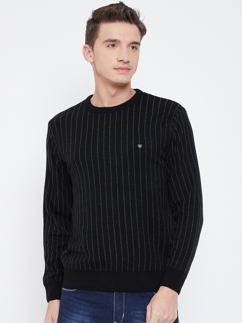 

Okane Men Black Striped Sweater