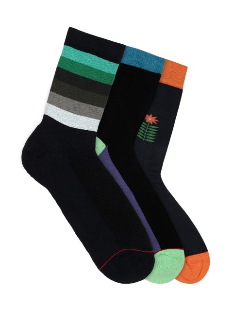 

Soxytoes Men Pack of 3 Patterned Ankle-Length Socks, Multi
