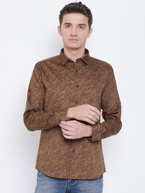 

Duke Men Brown & Black Regular Fit Printed Casual Shirt