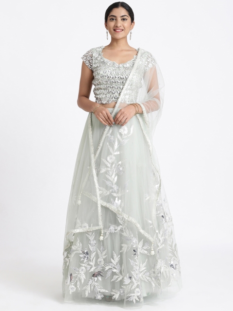 

Koskii Light Green Ready to Wear Lehenga & Blouse with Dupatta