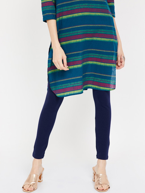 

Melange by Lifestyle Women Blue Solid Ankle-Length Legging