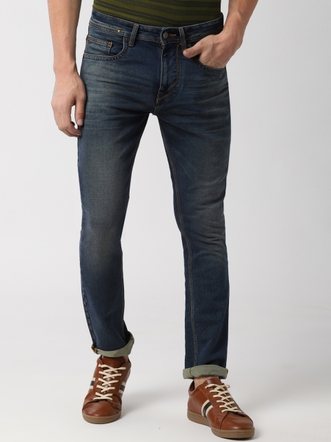 

Peter England Casuals Men Navy Blue Slim Fit Mid-Rise Clean Look Stretchable Jeans