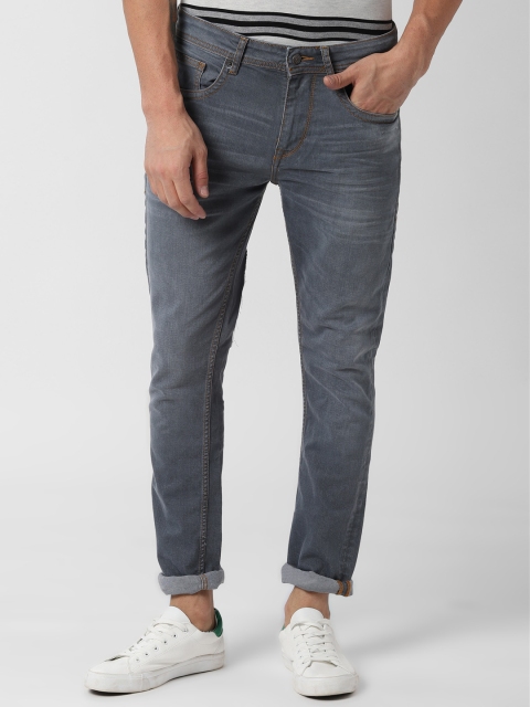 

Peter England Casuals Men Grey Slim Fit Mid-Rise Clean Look Stretchable Jeans
