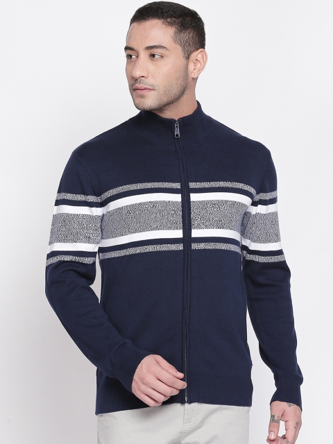 

Urban Ranger by pantaloons Men Blue & White Striped Cardigan