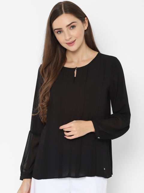 

Allen Solly Woman Black Solid Regular Top