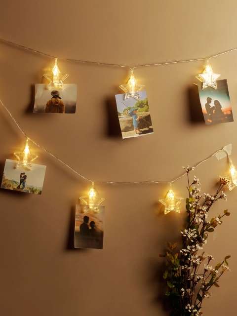 

TAYHAA Set of 2 LED White Solid Handcrafted Wall Clipping String Lights