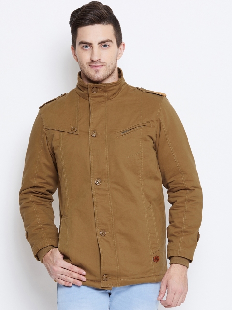 

Duke Men Brown Solid Padded Jacket