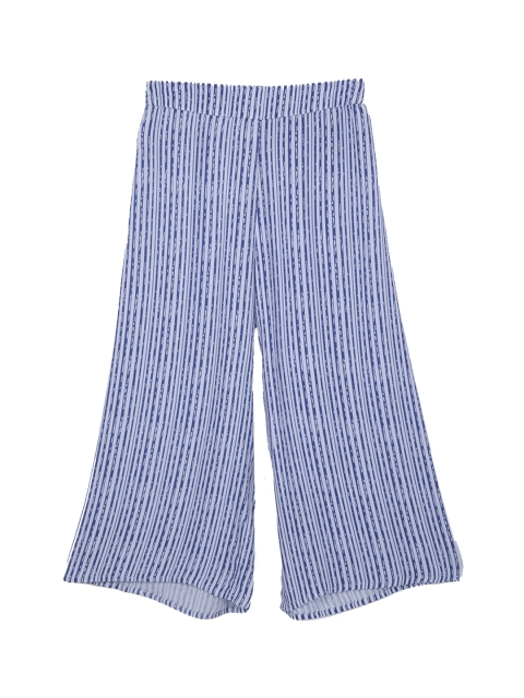

Cub McPaws Girls Blue & White Striped Flared Palazzos