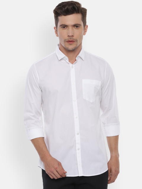 

Van Heusen Sport Men White Slim Fit Solid Casual Shirt