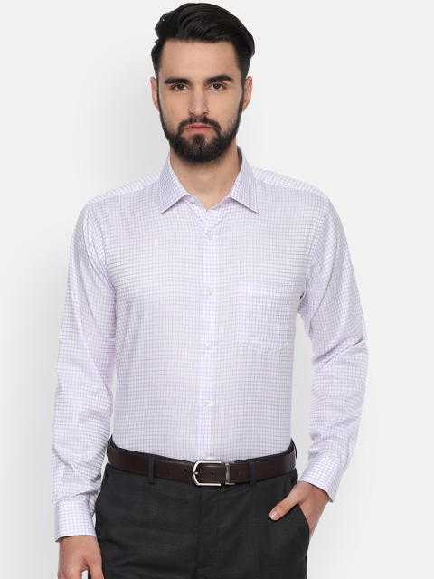 

Van Heusen Men White Regular Fit Checked Formal Shirt