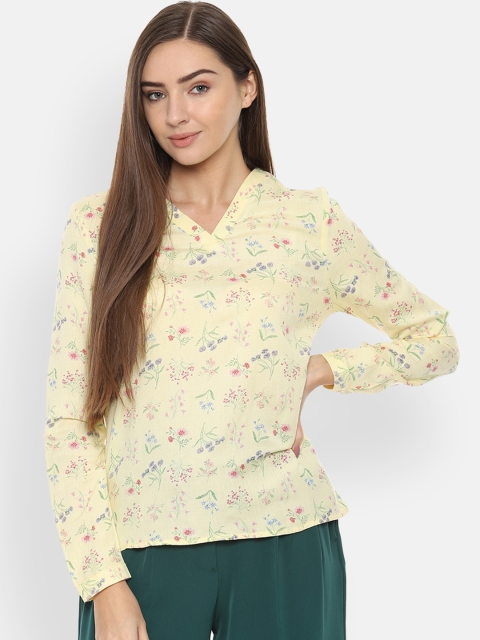 

Van Heusen Women Beige Printed Top