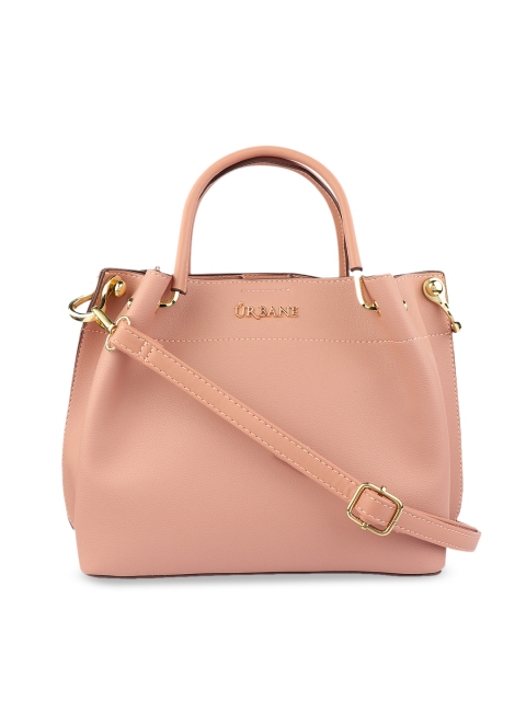 

URBANE Pink Solid Handheld Bag