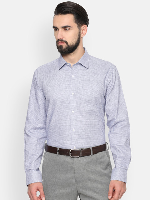 

Van Heusen Men Blue Regular Fit Solid Formal Shirt