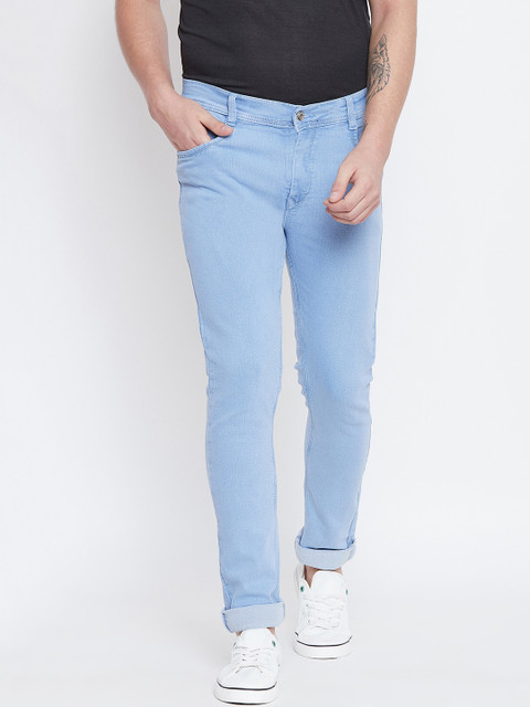 

CHROME & CORAL Men Blue Regular Fit Mid-Rise Clean Look Jeans