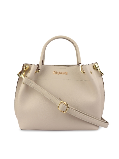 

URBANE Taupe Solid Handheld Bag