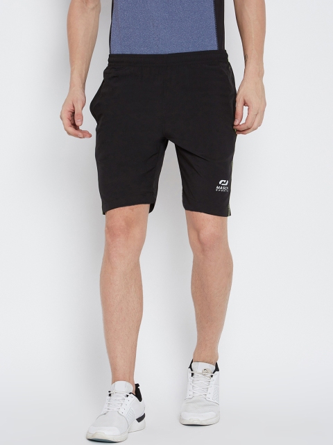 

Masch Sports Men Black Solid Regular Fit Sports Shorts