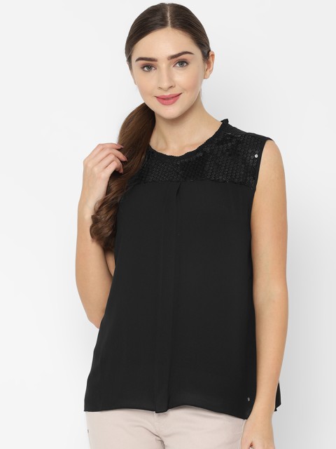 

Allen Solly Woman Black Sequined Top