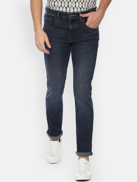 

V Dot Men Navy Blue Slim Fit Mid-Rise Clean Look Stretchable Jeans