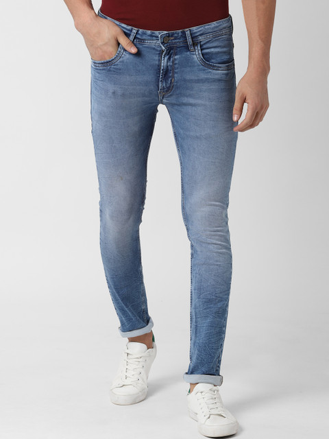 

Peter England Casuals Men Blue Slim Fit Mid-Rise Clean Look Stretchable Jeans