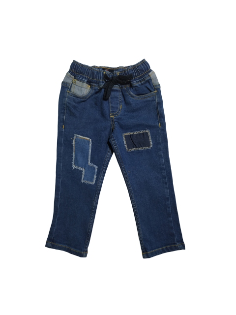 

KiddoPanti Boys Blue Regular Fit Mid-Rise Clean Look Jeans