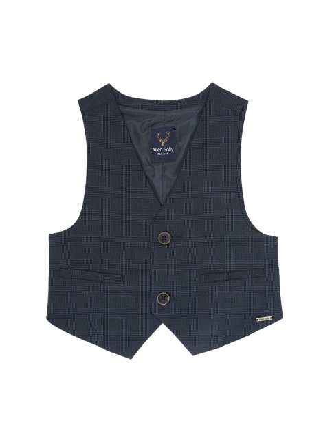 

Allen Solly Junior Boys Navy Blue Checked Waistcoat