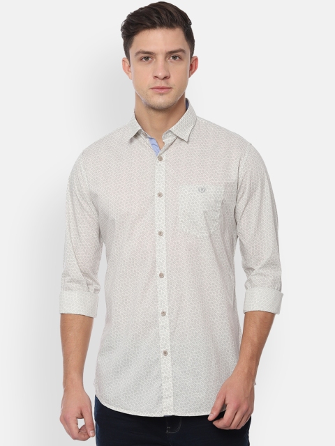 

Van Heusen Sport Men Off-White Slim Fit Printed Casual Shirt