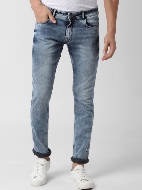 

Peter England Casuals Men Blue Skinny Fit Mid-Rise Clean Look Jeans