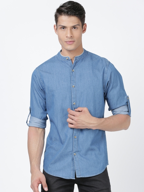 

Llak Jeans Men Blue Slim Fit Solid Casual Shirt