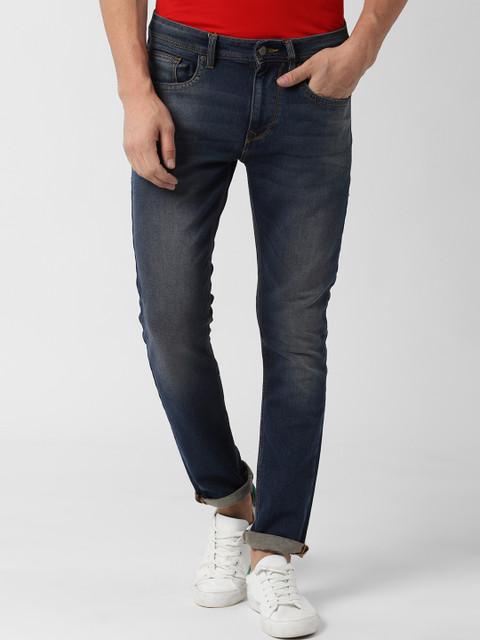 

Peter England Casuals Men Navy Blue Skinny Fit Mid-Rise Clean Look Stretchable Jeans