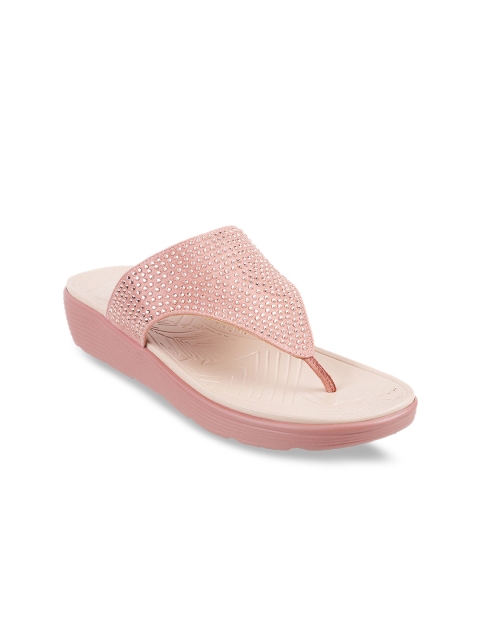 

Mochi Women Peach-Coloured Embellished Heels