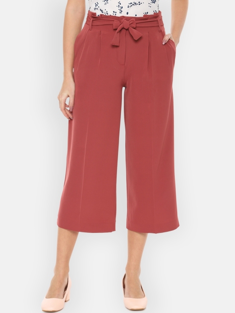 

Van Heusen Woman Rust Orange Solid Culottes