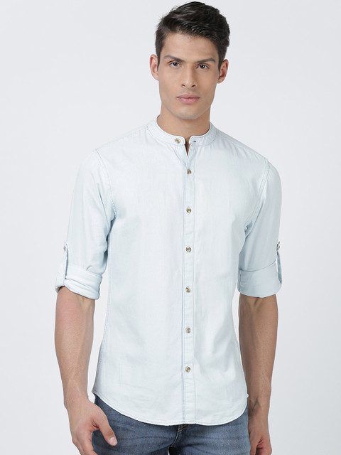 

Llak Jeans Men Blue Slim Fit Solid Casual Shirt