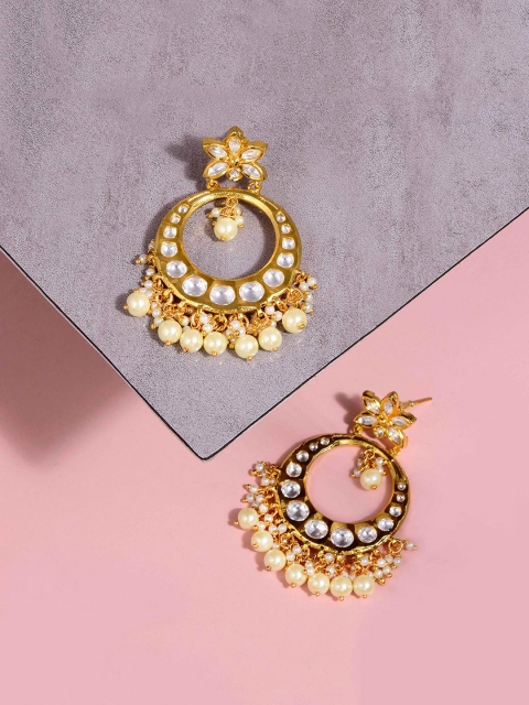 

Tistabene Gold Plated Enamelled Contemporary Chandbalis
