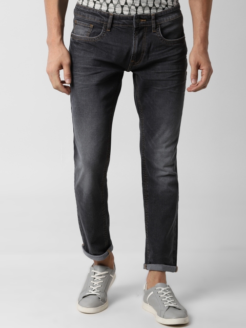 

Peter England Casuals Men Charcoal Grey Slim Fit Mid-Rise Clean Look Jeans