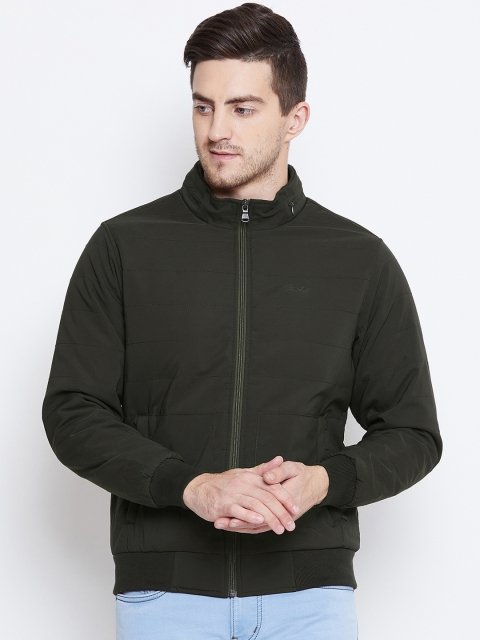 

Duke Men Olive Green Solid Puffer Jacket
