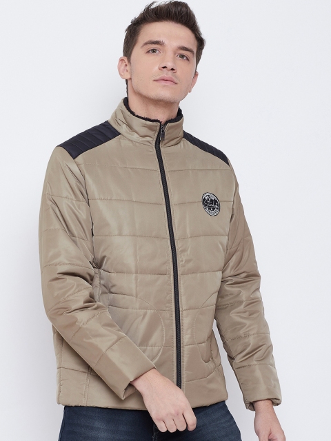 

Duke Men Beige Solid Puffer Jacket