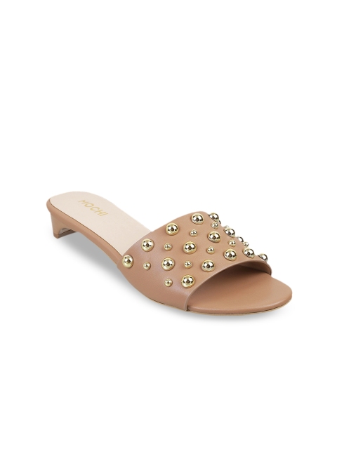 

Mochi Women Beige Embellished Heels