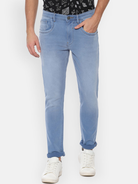 

V Dot Men Blue Skinny Fit Mid-Rise Clean Look Stretchable Jeans