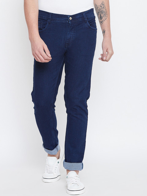 

CHROME & CORAL Men Blue Regular Fit Mid-Rise Clean Look Jeans