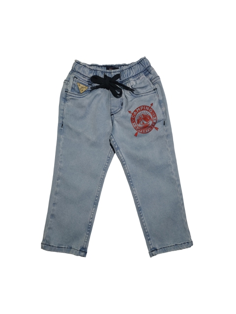 

KiddoPanti Boys Blue Regular Fit Mid-Rise Clean Look Jeans
