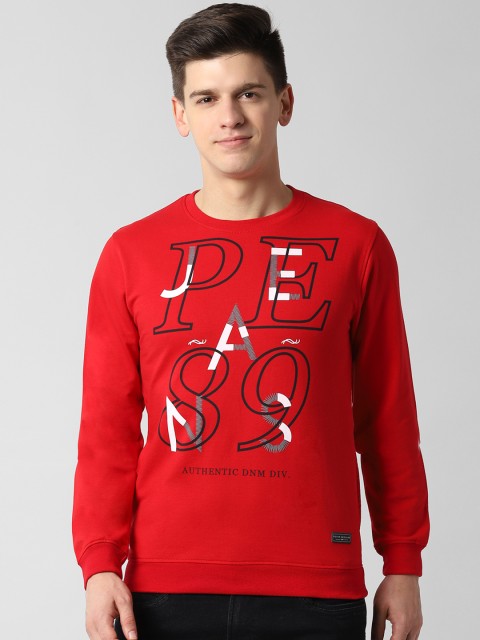 

Peter England Casuals Men Red & Black Printed Sweatshirt