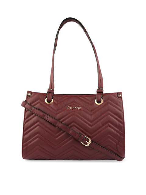 

URBANE Burgundy Quilted Shoulder Bag