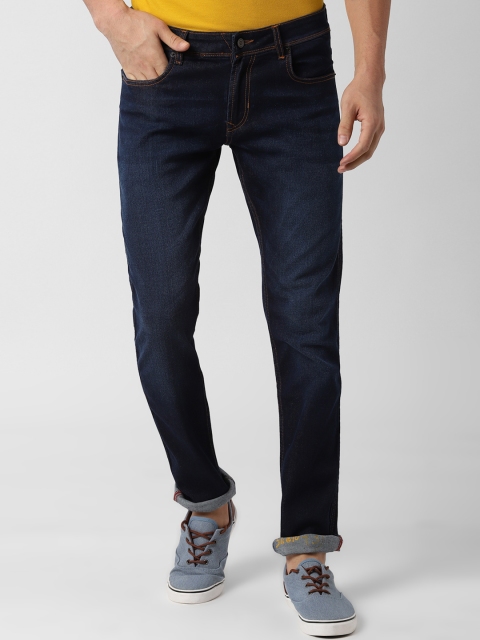 

Peter England Casuals Men Navy Blue Slim Fit Mid-Rise Clean Look Stretchable Jeans