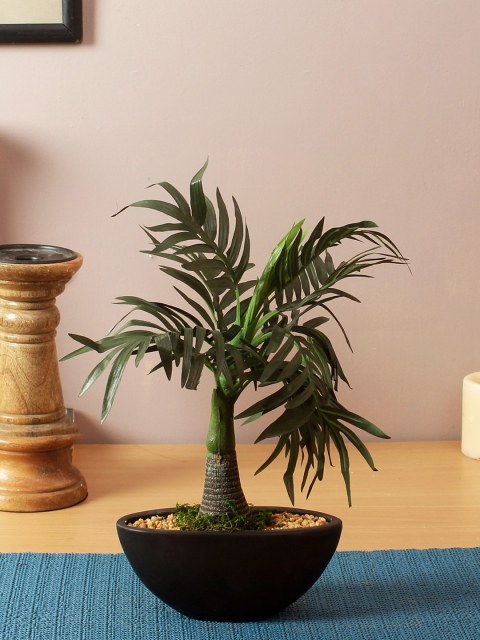 

TAYHAA Green & Black Artificial Bonsai Plant With Pot