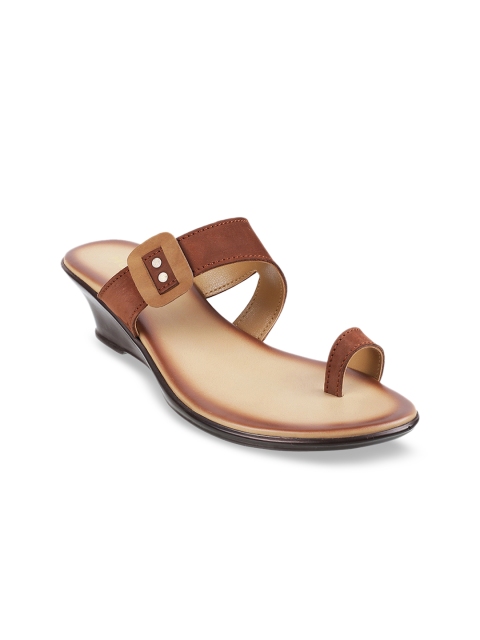 

Mochi Women Tan Brown Solid Sandals