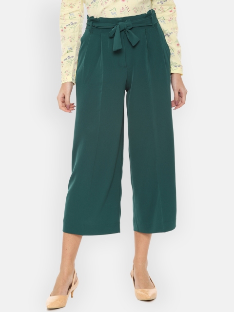 

Van Heusen Woman Green Regular Fit Solid Culottes