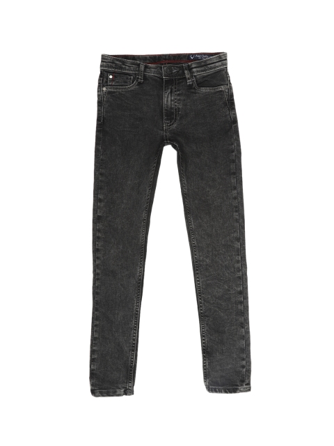 

Allen Solly Junior Boys Black Regular Fit Mid-Rise Clean Look Stretchable Jeans