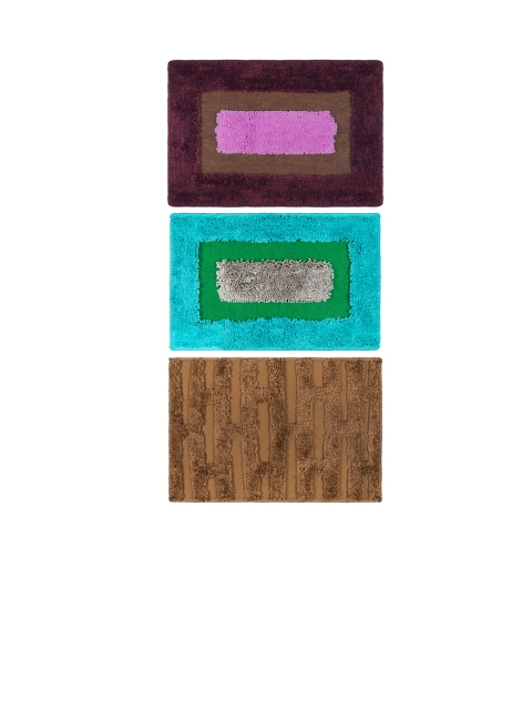 

Story@home Set of 3 Brown & Blue Solid No Shredding Doormats