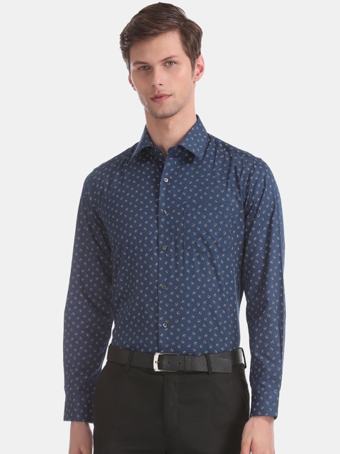 

Arrow Men Blue Slim Fit Printed Formal Shirt